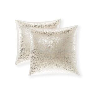 Elegant Silver/Champagne Accent Pillow Cover -Set of 2